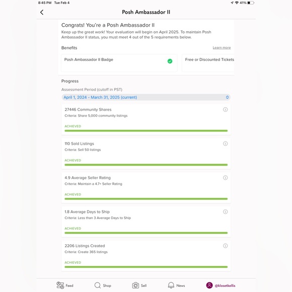 Meet your Top Rated Posh Seller Katikapreโ - Picture 13 of 13